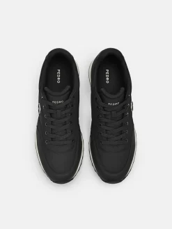 Women's Track Nylon Sneakers - Black