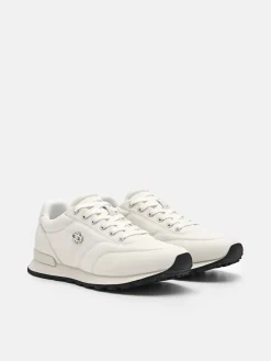 Women's Track Nylon Sneakers - White