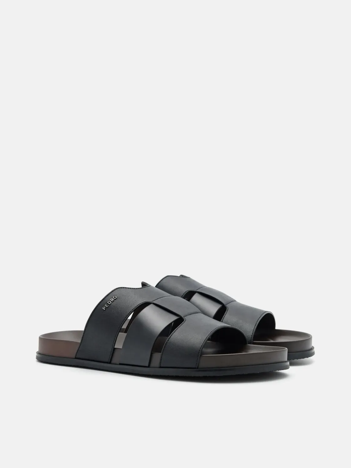 Woven Slide Sandals - Black