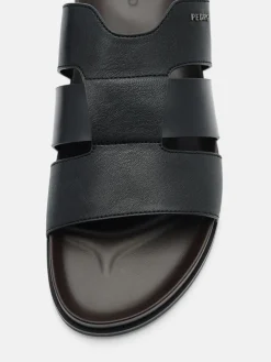 Woven Slide Sandals - Black