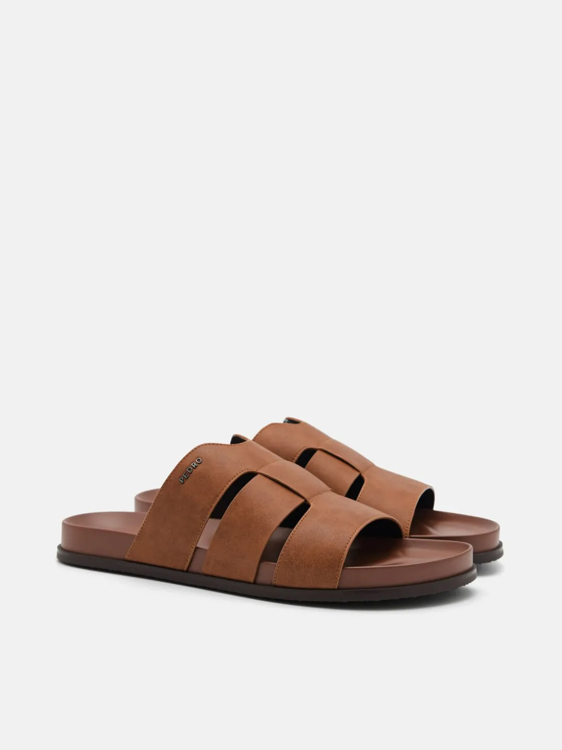 Woven Slide Sandals - Camel