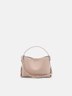 Wrinkled Handbag - Nude