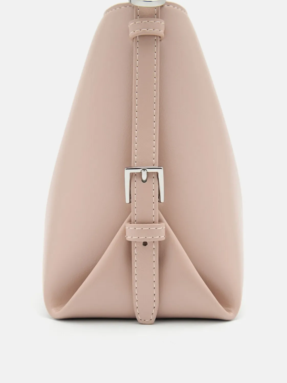 Wrinkled Handbag - Nude